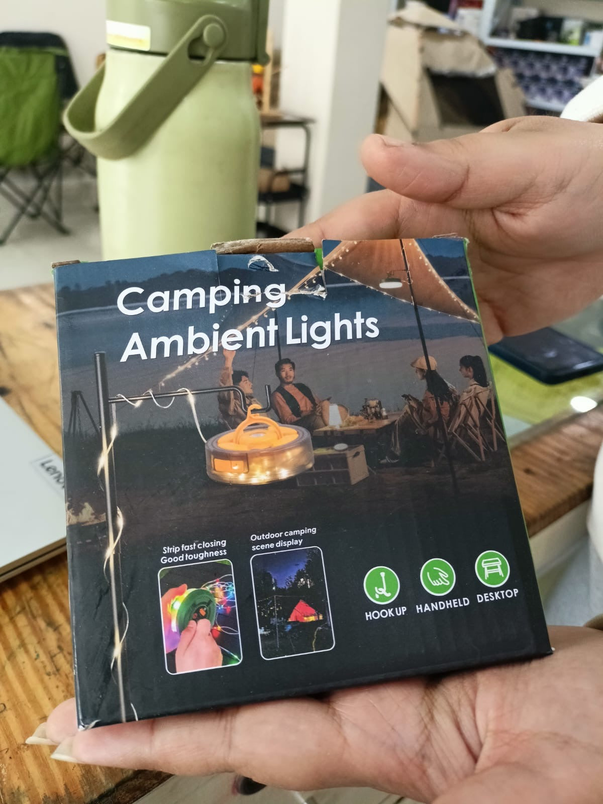 Camping Ambient LED String Lights 8 Meter Fairy Lights | Rotating Storage Waterproof USB Rechargeable Tent Decoration Light
