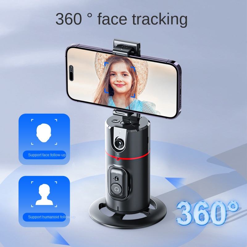 P02 AI Face Tracking Gimbal – Auto Tracking, 360° Rotation, Wireless Phone Stabilizer & Tripod for Solo Camping & Vlogging