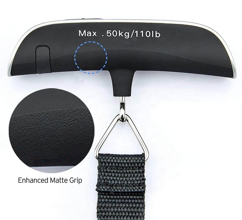 Portable Electronic Luggage Scale T-Shaped Travel Accessory 50 kg/110Lb Capacity With Hanging LCD Backlight Display Hook Weighing Scale For Travelers